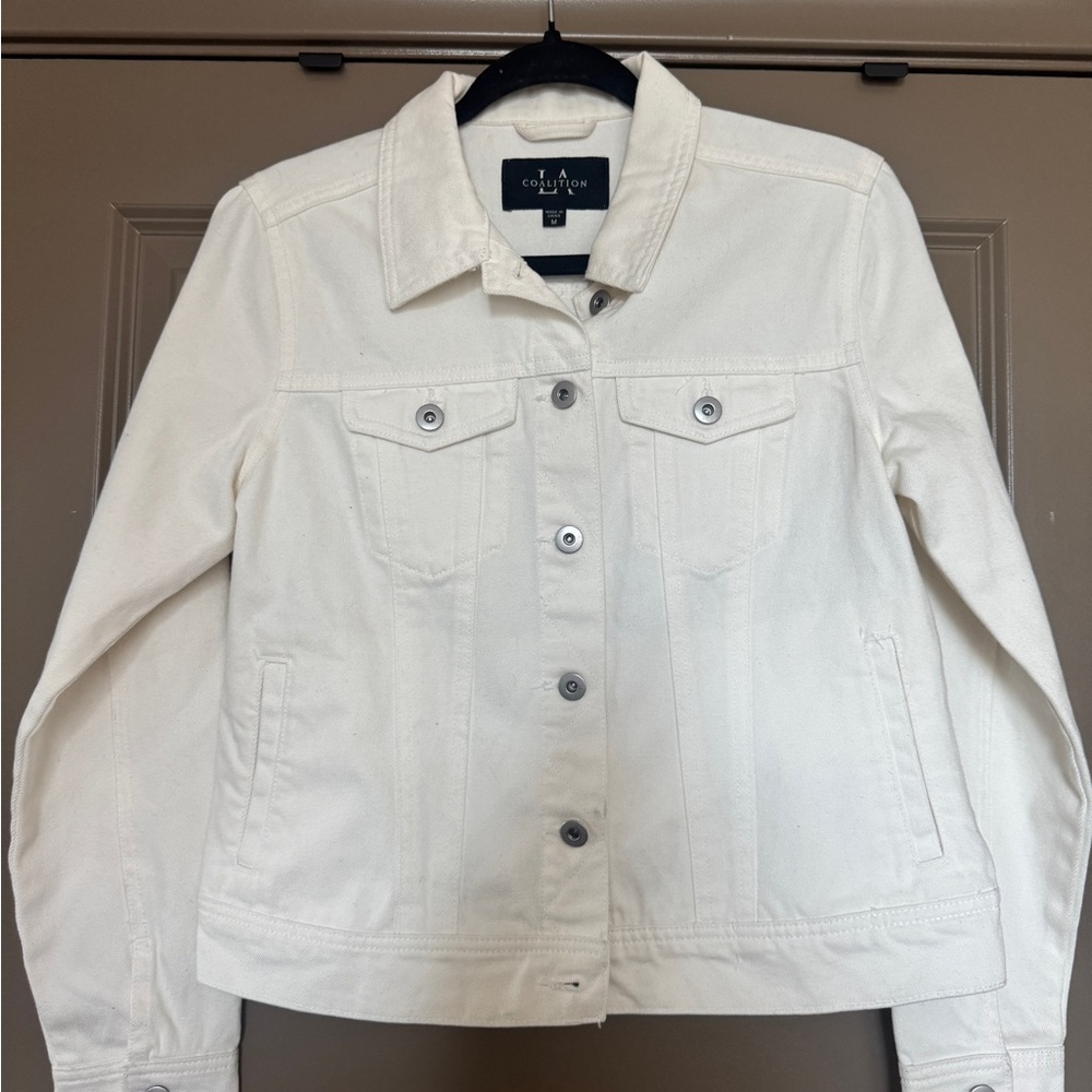 Coalition LA White Jean Jacket